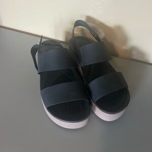 Croc Black & Tan Sandals for Women